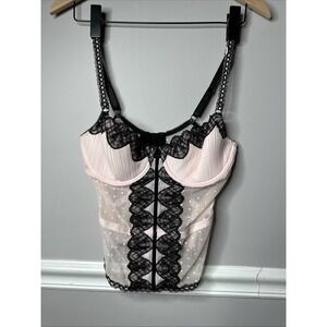 Cassandra Intimates 36B Sweetheart Stretchy Underwire Push Up Bralette Pink Read